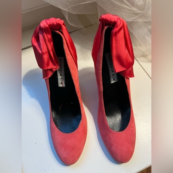 Eugenia Kim Suede Bow Heels Pumps 39 - Picture 2 of 10